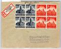 Deutsches Reich 752, 755 auf Brief im 4er Block -