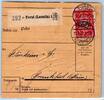 Deutsches Reich 195, 196 auf Paketkarte -