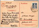 Berlin 35 auf Postkarte Einzelfrankatur -
