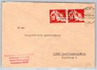 DDR 274 auf Brief als Mehrfachfrankatur portogerecht -
