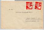 DDR 279 auf Brief als Mehrfachfrankatur portogerecht -