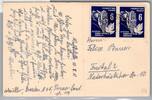 DDR 276 auf Postkarte als Mehrfachfrankatur portogerecht -