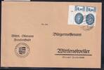 Deutsches Reich Dienst D 130 X W OR auf Brief als Paar Ecke 1 Dz 5 -