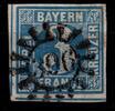 Bayern Bayern 2 II (Platte 3) gestempelt gMr 396 Pilsting MiNr. 2 II (Platte 3) gestempelt gMr 396 Pilsting -