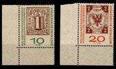 BRD Bund BRD Bund 310-311 b postfrisch vom Eckrand MiNr. 310-311 b postfrisch vom Eckrand -