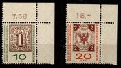 BRD Bund BRD Bund 310-311 b postfrisch vom Eckrand MiNr. 310-311 b postfrisch vom Eckrand -