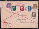 Deutsches Reich 403-406 u.a. auf Brief als Mischfrankatur Einschreiben -