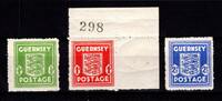 Deutsche Besetzung Guernsey  Deutsche Besetzung Guernsey 1-3 postfrisch 1 Pence mit Bogenzählnummer MiNr. 1-3 postfrisch 1 Pence mit Bogenzählnum...