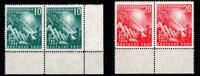BRD Bund  BRD Bund 111-112 im Paar postfrisch Eckrand + Unterrand MiNr. ... 50,00 EUR  + 1,50 EUR frais d'envoi