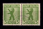 SBZ  SBZ 1 A VIII, 1 A XIV gestempelt 2 Plattenfehler im waag. Paar MiNr... 4,00 EUR  + 1,50 EUR frais d'envoi