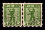SBZ  SBZ 1 A III, 1 A IV gestempelt 2 Plattenfehler im waag. Paar MiNr. ... 4,00 EUR  + 1,50 EUR frais d'envoi