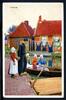 AK Volendam Niederlande Dorfidylle (coloriert) 1928 gebraucht -