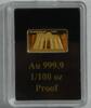FIJI 5 Dollar, Münzebarren 999er Gold 1/100 oz, Brandenburger Tor -