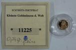 Liberia 10 Dollars 2005, Münze 585er Gold 0,5 g, Zertifikat -