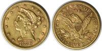 US Five Dollar 1886-S $5 Gold Liberty Head EF Uncertified #932 None -
