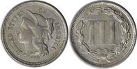 US Three Cent 1868 Three Cent Nickel AU Uncertified None -