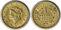 US Dollar 1853 $1 Gold Type 1 EF Uncertified #1243 None -