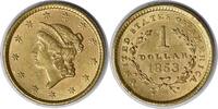 US Dollar 1853 $1 Gold Type 1 AU Uncertified #1251 None -