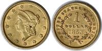 US Dollar 1853 $1 Gold Type 1 AU58 Uncertified #1256 None -