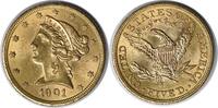 US Five Dollar 1901-S $5 Gold Liberty Head MS63 Uncertified #852 None -