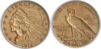 US Two and a Half Dollar 1912 $2.50 Gold Indian EF Uncertified #1028 None -
