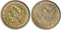 US Five Dollar 1881 $5 Gold Liberty Head AU Uncertified #1014 None -