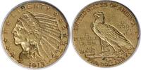 US Five Dollar 1913 $5 Gold Indian AU Uncertified #131 None -