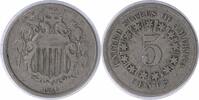 US Nickel 1866 Shield Nickel Rays VF Uncertified #242 None -