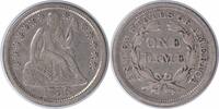 US Dime 1856 Liberty Seated Silver Dime Large Date VF Uncertified #930 None -