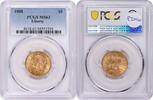 US Five Dollar 1908 $5 Gold Liberty Head MS63 PCGS None -