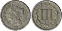 US Three Cent 1865 Three Cent Nickel EF Uncertified None -