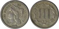 US Three Cent 1866 Three Cent Nickel AU Uncertified None -