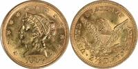 US Two and a Half Dollar 1907 $2.50 Gold Liberty Head MS63 Uncertified #228 None -