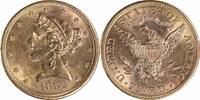 US Five Dollar 1882-S $5 Gold Liberty Head MS60 Uncertified #231 None -