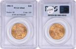 US Ten Dollar 1901-S $10 Gold Liberty Head MS64 PCGS None -