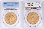 US Twenty Dollar 1865-S $20 Gold Liberty Head AU58 PCGS None -