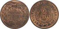 US Two Cent 1865 Two Cent Piece MS60 Uncertified #224 None -