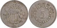 US Nickel 1867 Shield Nickel Rays VF Uncertified #255 None -