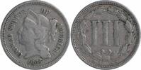 US Three Cent 1865 Three Cent Nickel F Uncertified None -