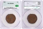 US Cent 1854 Large Cent MS63BN CACG None -