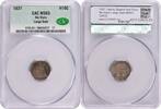 US Half Dime 1837 Liberty Seated Silver Half Dime No Stars Large Date MS63 CACG None -