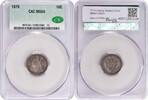 US Dime 1879 Liberty Seated Silver Dime MS64 CACG None -