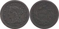 US Cent 1857 Large Cent Small Date EF Uncertified #152 None -