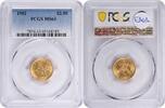 US Two and a Half Dollar 1902 $2.50 Gold Liberty Head MS63 PCGS None -