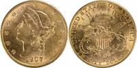 US Twenty Dollar 1907 $20 Gold Liberty Head MS63 Uncertified #330 None -