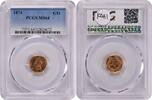 US Dollar 1874 $1 Gold Type 3 MS64 PCGS None -