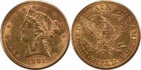 US Five Dollar 1881 $5 Gold Liberty Head AU58 Uncertified #259 None -