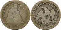US Quarter 1861-S Liberty Seated Quarter G Uncertified #1104 None -