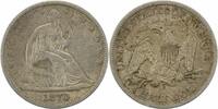 US Half Dollar 1870-S Liberty Seated Half Dollar EF Uncertified #146 None -