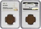 US Cent 1849 Large Cent AU58BN NGC None -